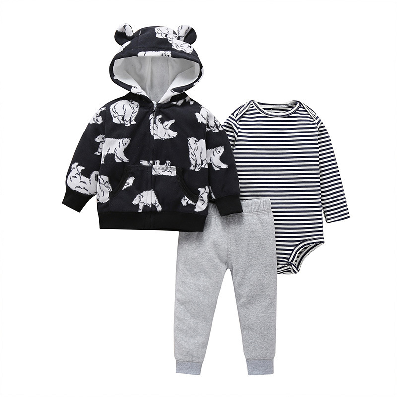 Boy's Suit Striped Trousers Long-Sleeved Three-Piece - Image 8