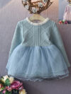 Long Sleeves Splicing Mesh Tulle Tutu