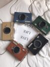 Unique Camera Shape Clutch Nubuck Shoulder Bag