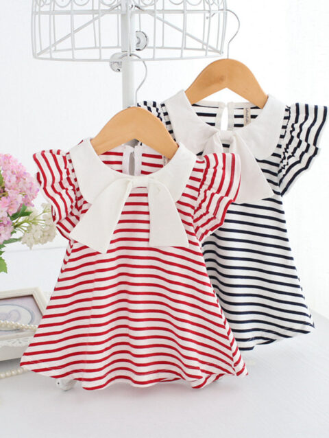 0-3 Years Old Striped High-quality Cotton Dress