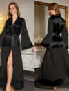 Ice Silk Mesh Long Bath Gown Dress