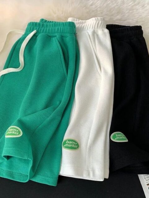 Waffle Straight Loose Sports Shorts