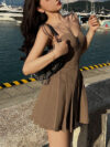 Slim-fit Suspender Dress