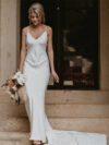 Little White Evening With Train Brigade Shot Long Dress