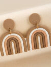 Wave Simia Polymer Clay U-Shaped Earrings
