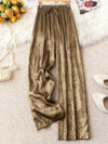 Loose Straight-leg Pleated Pants