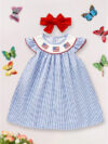 Flag White Blue Color Block Dress