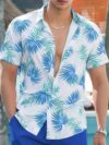 Beach Style Short Sleeve Shirt Suit