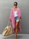 Leopard Point Cardigan Loose Beach Sunscreen Shirt