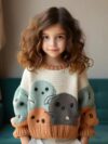Funky Casual Children's Cartoon Sweater