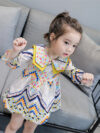 Western Style Big Children Floral Girl's Dress
