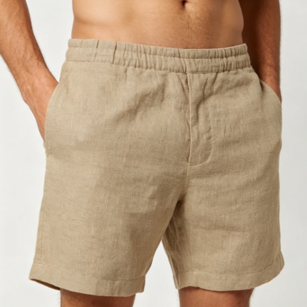 Breathable Single-color Polyester Men's Casual Shorts