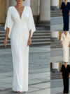 French-style V-neck Waist-cinching Dress