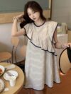 Striped Mini-sleeve Dress
