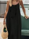 Strap Coat Backless Loose-Fit Loungewear Dress