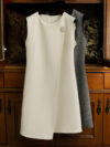 Chanel-style Pearl-floral Brooch Vest Dress