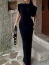 Elegant round Neck Sleeveless Dress