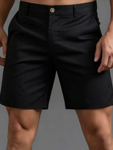 Straight-leg Slim-fit Ice-silk Capri Pants