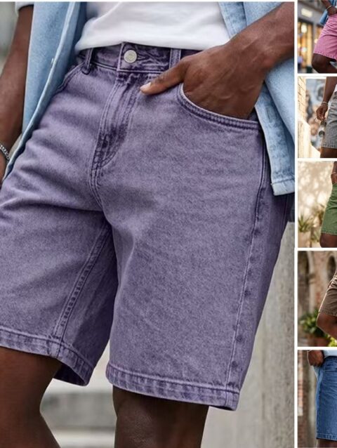 Casual Minimalist Denim Shorts