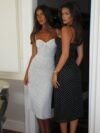 Elegant Polka-dot Lace-trimmed Strap Dress