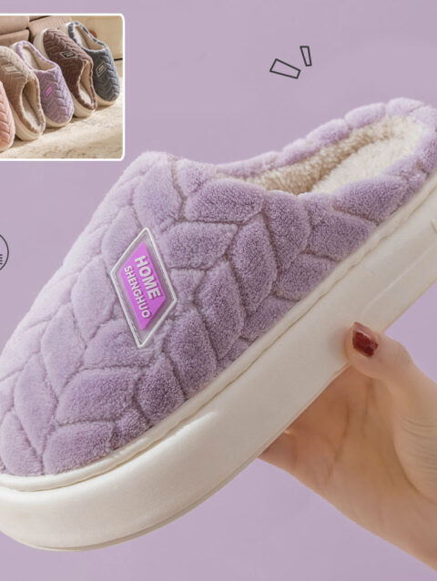 Non-slip Thick-soled Plush Warm Home Slippers