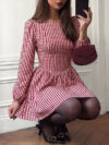 Round-neck New-style Bow-tie Short Dress