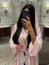 Elegant Plain Cardigan Modest Abaya